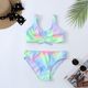 Foreign trade Girls Swimsage Swimsuit Children's Big Big Girls and Girls Fashion Dyeing Triangle Speed ​​Speed ​​Dry Bikini Swimsuit
