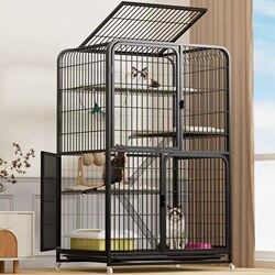 Cat Cage for Home Use, Indoor, Space-Saving Cat Villa with Large Free Space, Integrated Multi-Layer Cat Cage, Cat House