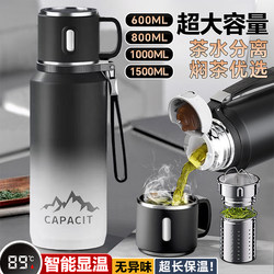 Large-Capacity Thermos Cup for Men, 2025 New High-End Large Stainless Steel Kettle, Portable Tea Cup for Outings