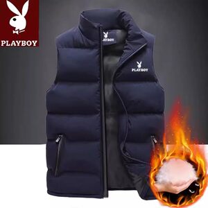 
Playboy Vest Men's 2025 New Style This Year's Popular Autumn and Winter Thickened Down Cotton Vest Vest Customization