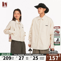 Jnxs Mr. Jiangnan American Retro Splicing Shirt Jacket For Men And Women Autumn Trendy Brand Couple Wear Short Jacket Shirt