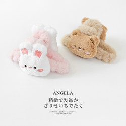 Plush Bear and Rabbit Hair Clips, Autumn and Winter Side Bangs Clips, Cute Cartoon Claw Clips, Large Back-Of-Head Clips, Hair Accessories