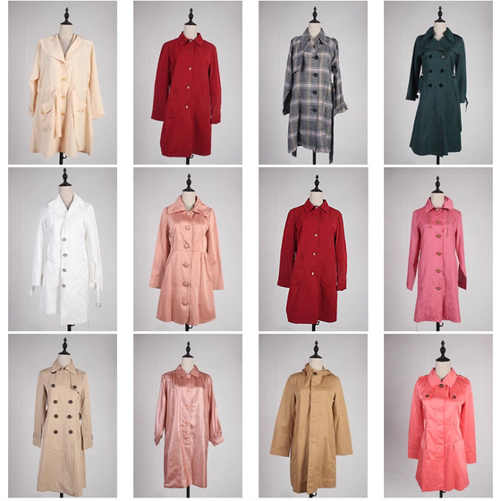 
FY21 vintage vintage Japanese French autumn and winter literary double-breasted single-breasted British windbreaker coat coat