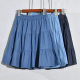 Skirt A-line denim short skirt skirt women's summer 2025 new super hot small cake big splicing umbrella skirt