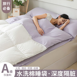 Travel Hotel Anti-Dirt Sleeping Bag, Portable Bed Sheet, Duvet Cover, Four-Piece Set for Outings, All-In-One Travel Sleeping Kit, Three-Piece Set