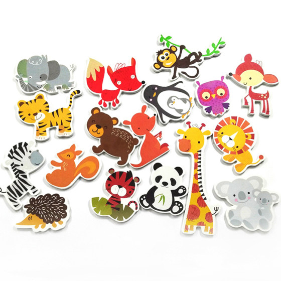 Baby numeric letter Bathing stickers Fun animal cognitive puzzle bathroom sticker EVA foam water toys