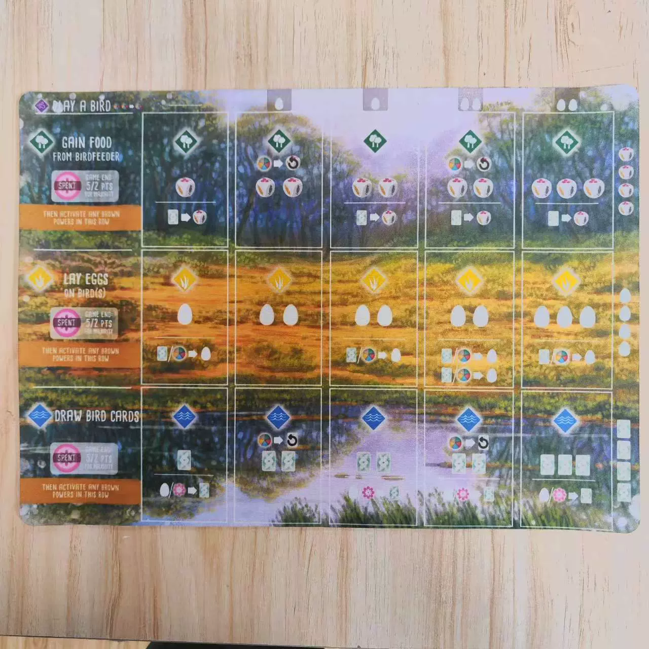 TOKEN桌游】 Wingspan 展翅翱翔玩家牌垫双面英文版现货