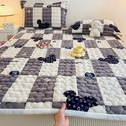 Rabbit Fur Plush Mattress Soft Cushion for Home Use, Milk Velvet Mattress, Bedding for Dormitory Students, Single-Person Winter Fleece-Lined Mattress Pad