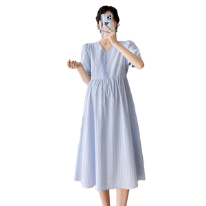 
Maternity dress for mid-length summer new style trendy maternity dress for maternity dress for summer fashionable breastfeeding skirt for women