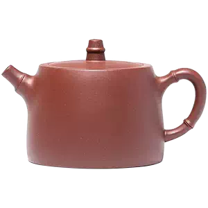 ④紫砂古節泥竹節ティーポット かって 