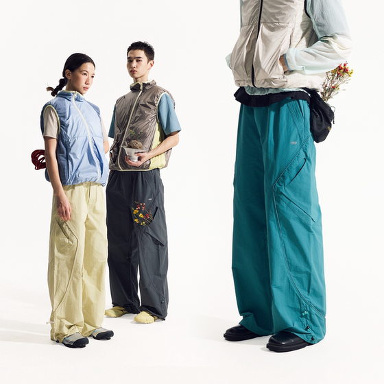 
NORYBRAND Curved deformable large pocket thin functional mountaineering pants outdoor sports mountain style casual pants