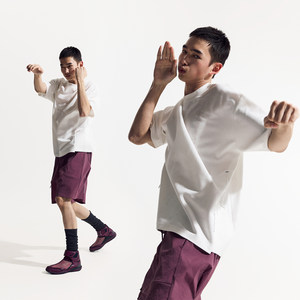 
NORYBRAND air layer quick-drying Xinjiang long lint cotton structure function sports outdoor multi-pocket short-sleeved T-shirt