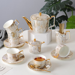 ins English-Style Afternoon Tea Set European-Style Small Luxury Coffee Set Coffee Cup Set Nordic Light Luxury for Home Use