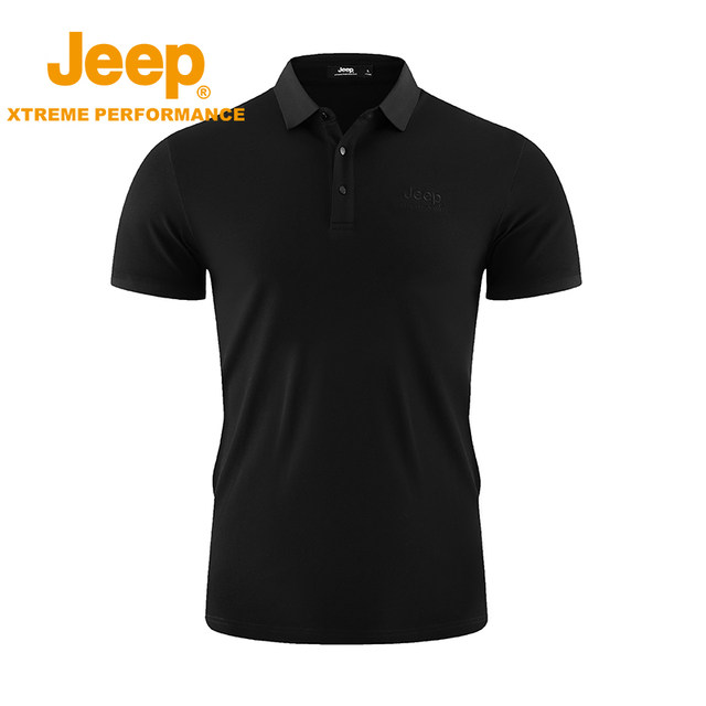 Jeep Jeep official authentic mountain polo shirt men's summer ice silk ...