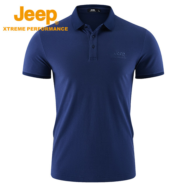 Jeep Jeep official authentic mountain polo shirt men's summer ice silk ...