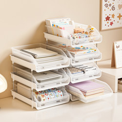 Desktop Storage Box, Drawer-Type File Organizer, Desk Bookshelf, Office Workstation Organizer