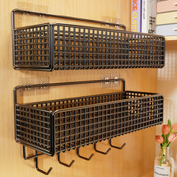 Wall-Mounted Storage Rack Dormitory Essentials Student Dormitory Bed Bedside No-Drill Wall Hanging Storage Organizer Hanging Basket