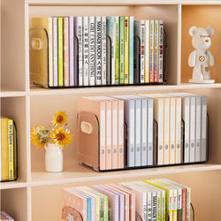 Book Stand Desktop Bookshelf Storage Rack Student Dormitory Transparent Book Storage Box Office Desk A4 Paper File Book Stand