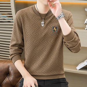 
Round neck T-shirt men's long-sleeved autumn clothes bottoming shirt T-shirt shirt casual autumn and winter thick sweatshirt pullover