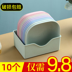 Japanese-Style Household Bone Dish, Plastic Table Dish for Placing Food, Bone Dish, Small Plate, Garbage Tray Base Storage
