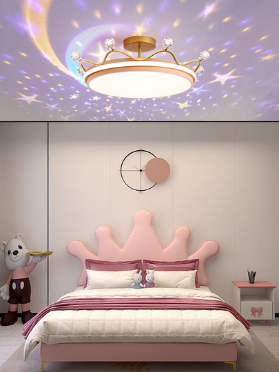 クラウンランプ 女の子子供部屋 星空デザインled天井照明