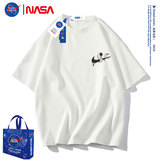 【拍4件】NASA联名款纯棉男女同款短袖T恤  券后99.6元包邮