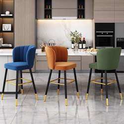 Bar Chair Bar Stool Scandinavian Bar Chair Home Backrest High Stool Modern Simple Front Desk Chair Accessible Luxury High Stool