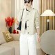 Jacket and Women's 2025 Spring New Design Drawstring Slimming and Versatile Small Stand Collar Short Trench Coat