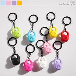 New kettlebell pendant fitness keychain sports accessories backpack pendant couple creative gift jewelry