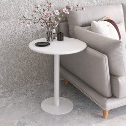 Nordic Sofa Side Table, Corner Table, Coffee Table, Designer Creative Minimalist Wabi-Sabi Style Bedside Movable Side Table, Round Table