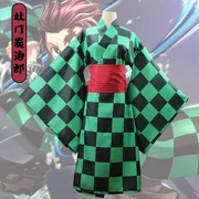 Demon Slayer: Flower Street Tour Guo Chương cos quần áo Kamado Tanjiro kimono cosplay trang phục phim hoạt hình vai trò chơi