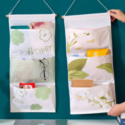Fabric Door Storage Hanging Bag, Wall-Mounted Bedroom Wardrobe Wall Storage Bag, Bedside Hair Accessory Car Hanging Pouch