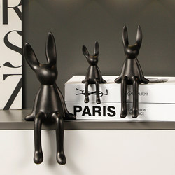 Italian Minimalist Sitting Long-Eared Rabbit Tv Background Wall Decoration Entrance Hall Living Room Tv Cabinet Wine Cabinet Home Decoration