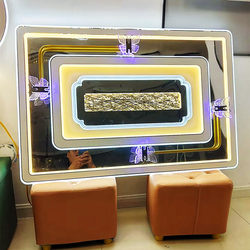 Mirror Flower Butterfly Living Room Lamp Ceiling Lamp Hall Dining Room Bedroom Lamp Simple and Stylish Package Lighting Fixtures