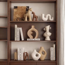 Jingdezhen Ceramics Wabi-Sabi Vintage-Style Ornaments High-End Wine Cabinet Decorative Cabinet Desktop Art Creative Home Accessories