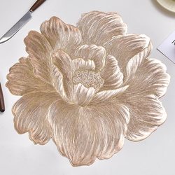 Nordic style rose flower placemat insulation mat
