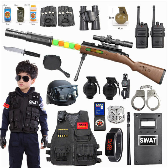 kids Police Toy Guns, All Suit Realistic Pubg Equipment, Special Forces ...
