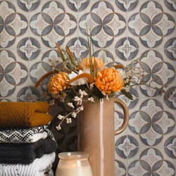 200 Specifications Retro Style Small Flower Brick Clothing Store Hong Kong Style Restaurant Milk Tea Coffee Shop