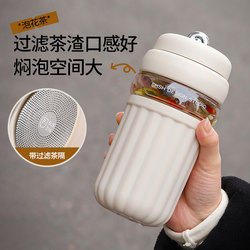 Tao Forest Flower Tea Glass Cup for Women, Office Use, 2025 New Model, Separate, High-Quality, Stylish, Heat-Resistant