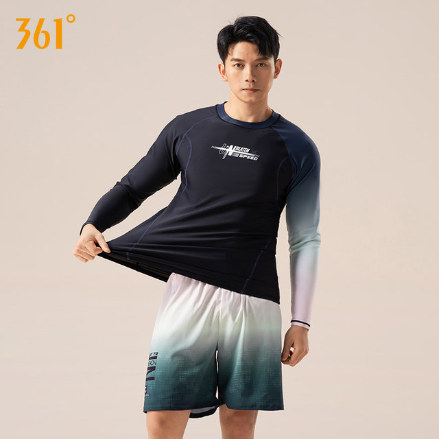 361 men's swimsuit long -sleeved sunscreen seaside beach casual ventilation swimsuit men's bubble hot spring diving surfing suit