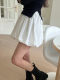 Popular folds, bud loose waist to cover the ultra -short half skirt, summer simple bubble lanterns, high -end skirt female