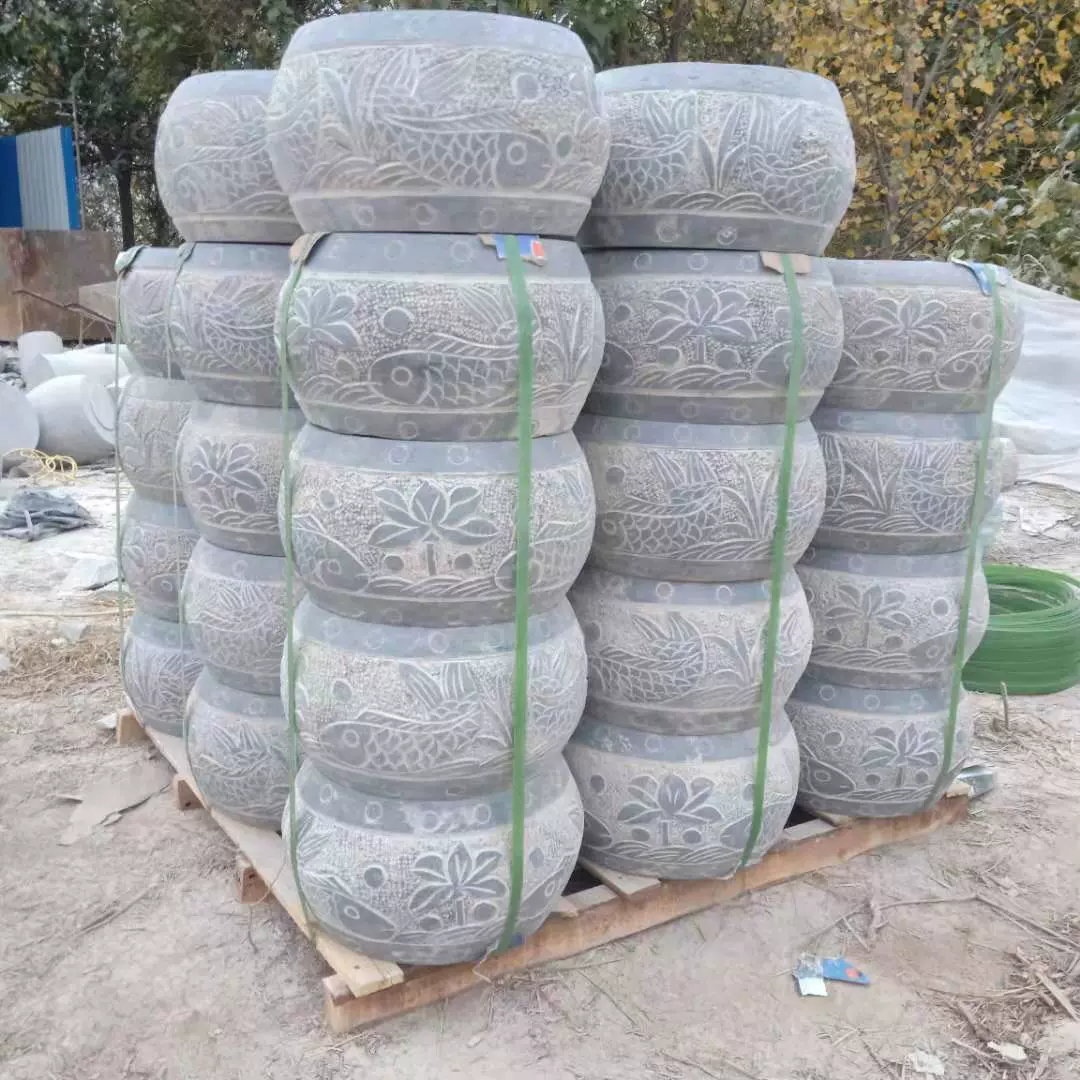 青石柱石鼓石墩石雕青石柱礎石柱墩圓墩柱頂石柱