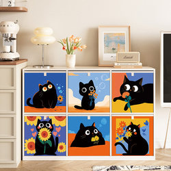 Dopamine Folding Storage Box Kalek Grid Cabinet Storage Box Drawer-Type Storage Organizer Fabric Storage Basket