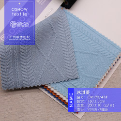 280g vertical rhombus three-dimensional jacquard knitted fabric clothing designer coat dress pet baby clothes fabric