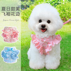 Pet Leash for Small Dogs, Upgraded Clip-On Design, Comfortable and Adjustable Breathable Dog Collar