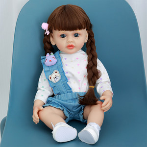 
Rebirth doll 55cm soft glue can be replaced and bathed simulated children's toys to accompany children to play house doll