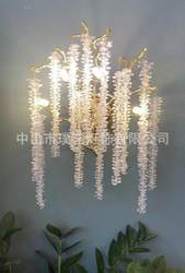 Cross-border new restaurant chandeliers crystal lamp aluminum atmospheric French luxury branch designer model room lamp