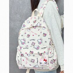 Kitty Cat Schoolbag for Girls, Niche Large-Capacity Backpack for Middle School Students, 2026 New Model Elementary School Backpack