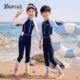 
Children's swimsuits for men and women 2025 new popular conservative one-piece skirt style seaside hot spring vacation belly-covering slimming swimsuit