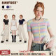 Unifree hollow short -sleeved sweater, the new American retro small short slim top
